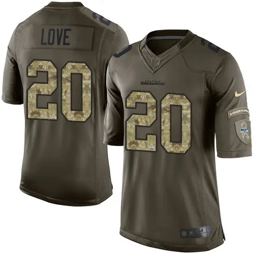 replica Seahawks #20 Julian Love Green Men's Stitched NFL Limited 2015 Salute To Service Jersey