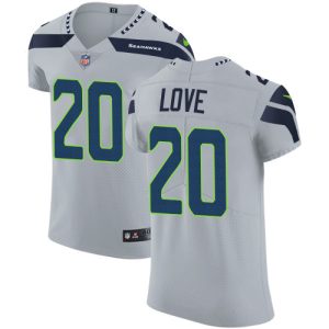 cheap Seahawks #20 Julian Love Grey Alternate Men's Stitched NFL New Elite Jersey