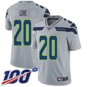 youth Seahawks #20 Julian Love Grey Alternate Youth Stitched NFL Vapor Untouchable Limited Jersey