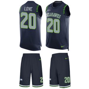 wholesale Seahawks #20 Julian Love Steel Blue Team Color Men's Stitched NFL Limited Tank Top Suit Jersey