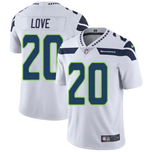 Seahawks #20 Julian Love Steel Blue Team Color Youth Stitched NFL Limited Therma Long Sleeve Jersey