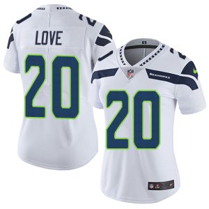 Seahawks #20 Julian Love White Women's Stitched NFL Vapor Untouchable Limited Jersey