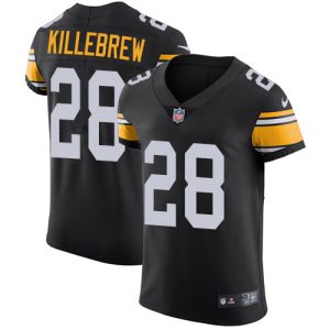 wholesale Steelers #28 Miles Killebrew Black Alternate Men's Stitched NFL New Elite Jersey