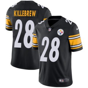 wholesale Steelers #28 Miles Killebrew Black Team Color Men's Stitched NFL Vapor Untouchable Limited Jersey