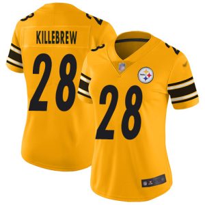 Steelers #28 Miles Killebrew Gold Women's Stitched NFL Limited Inverted Legend Jersey