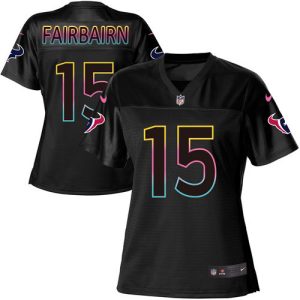 texans #15 ka'imi fairbairn black women's nfl fashion game wholesale jersey