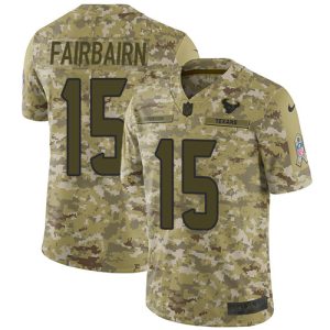 cheap Texans #15 Ka'imi Fairbairn Camo Men's Stitched NFL Limited 2018 Salute To Service Jersey