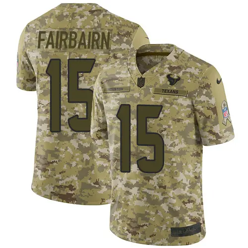 texans #15 ka'imi fairbairn camo youth stitched nfl limited 2018 salute to service wholesale jersey