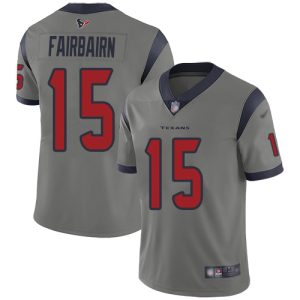 texans #15 ka'imi fairbairn gray men's stitched nfl limited inverted legend custom jersey