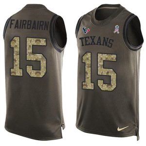 wholesale Texans #15 Ka'imi Fairbairn Green Men's Stitched NFL Limited Salute To Service Tank Top Jersey