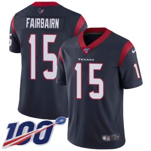 Texans #15 Ka'imi Fairbairn Navy Blue Team Color Youth Stitched NFL 100th Season Vapor Untouchable Limited Jersey