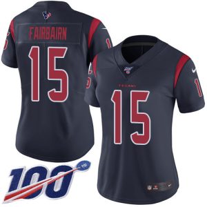 texans #15 ka'imi fairbairn navy blue women's stitched nfl limited rush 100th season wholesale jersey