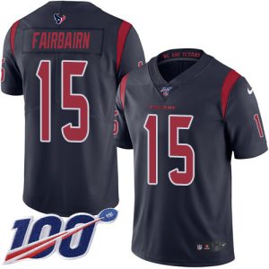 wholesale Texans #15 Ka'imi Fairbairn Navy Blue Youth Stitched NFL Limited Rush 100th Season Jersey