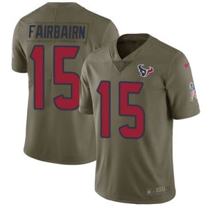 texans #15 ka'imi fairbairn olive men's stitched nfl limited 2017 salute to service personalized jersey