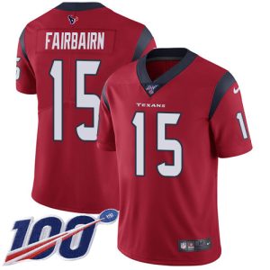 Texans #15 Ka'imi Fairbairn Red Alternate Men's Stitched NFL 100th Season Vapor Untouchable Limited Jersey