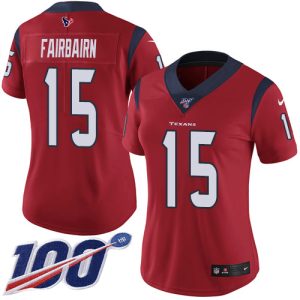 Texans #15 Ka'imi Fairbairn Red Alternate Women's Stitched NFL 100th Season Vapor Untouchable Limited Jersey