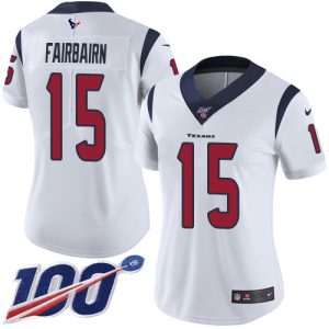 customized Texans #15 Ka'imi Fairbairn White Women's Stitched NFL 100th Season Vapor Untouchable Limited Jersey