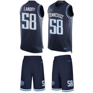 Titans #58 Harold Landry Navy Blue Team Color Men's Stitched NFL Limited Tank Top Suit Jersey