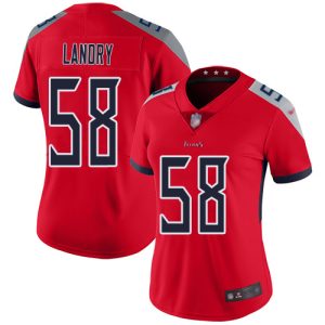 wholesale Titans #58 Harold Landry Red Women's Stitched NFL Limited Inverted Legend Jersey