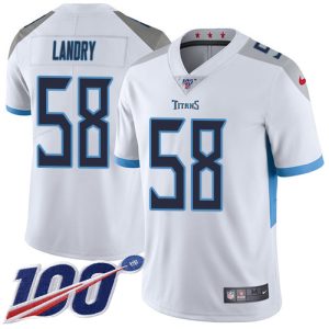 cheap Titans #58 Harold Landry White Men's Stitched NFL 100th Season Vapor Limited Jersey