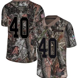 replica Vikings #40 Ivan Pace Jr. Camo Youth Stitched NFL Limited Rush Realtree Jersey