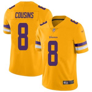 wholesale Vikings #8 Kirk Cousins Gold Youth Stitched NFL Limited Inverted Legend Jersey